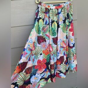 Calypso St. Barth Tropical Floral Print Skirt